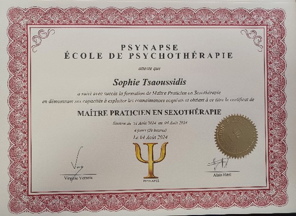 Maître Praticien en Sexothérapie